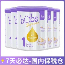 【12月大促】【7天必达】【保税仓包邮】Bubs 贝臻A2 β-酪蛋白牛奶粉1段 800克x6罐/箱（0-6个月）【收件人身份证必须上传】【新疆、西藏、内蒙古、青海、宁夏、海南、甘肃，需加收运费】